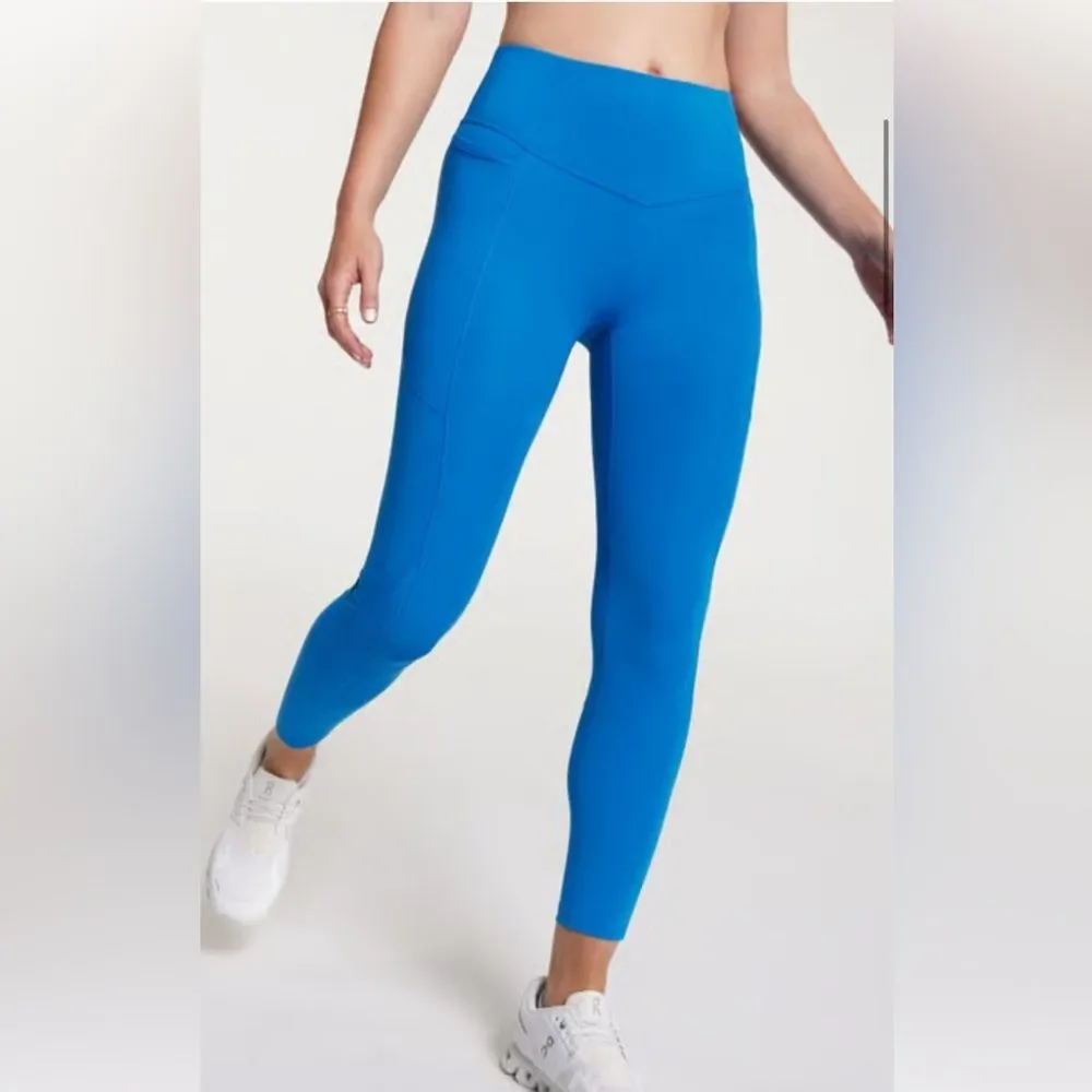 Calia Women's Royal Blue Energize Mesh 7/8 High Rise Leggings Medium